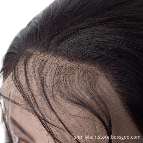 Double Drawn Swiss 360 Lace Frontal Wig,Pre Plucked Cuticle Aligned Hair Wig,Body Wave Mink Brazilian Human Hair Lace Front Wig
